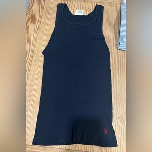 Polo ribbed tank top